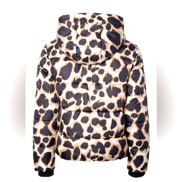 PIECES puffer leopard print size medium - Picture 2 of 2